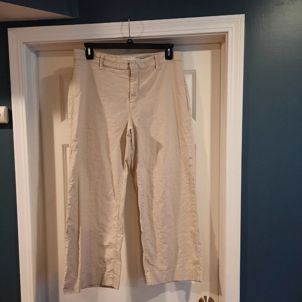Frank & Eileen Cream Wide Leg Pants